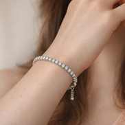 Sparkling Bold Tennis Bracelet — worn on wrist