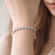 Bow Chain Bracelet — worn on wrist