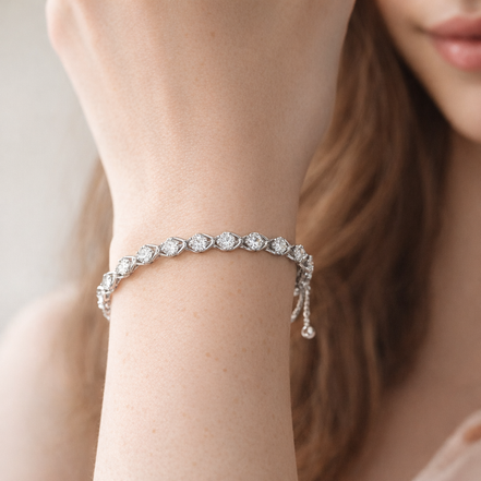 Bow Chain Bracelet — worn on wrist