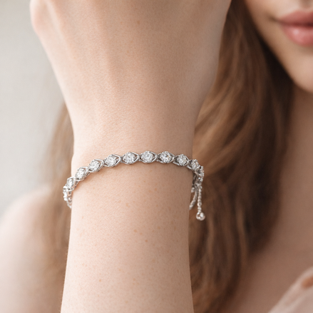 Bow Chain Bracelet — worn on wrist