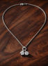 Pandora Talisman Sterling Silver Lab-Grown Diamond Heart & Star Dangle Pendant Necklace — display on walnut