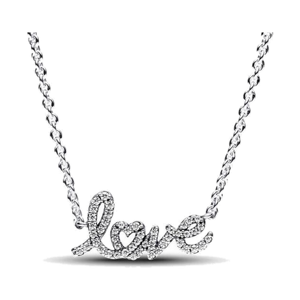 Sparkling Handwritten Love Collier Necklace - XL201