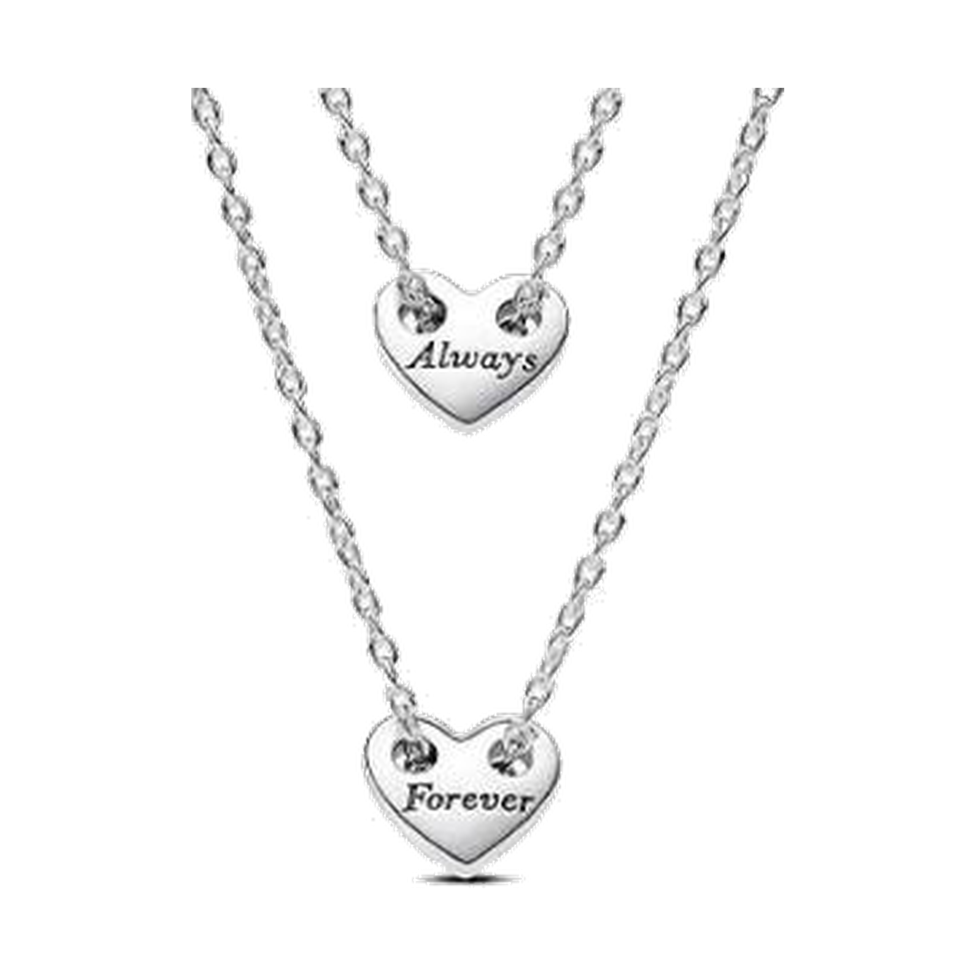 Forever & Always Splittable Heart Collier Necklaces Necklace - XL206