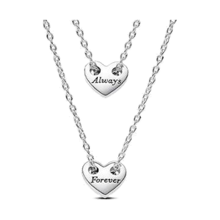 Forever & Always Splittable Heart Collier Necklaces Necklace - XL206