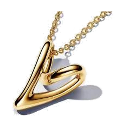 Organically Shaped Heart Pendant Necklace - XL213