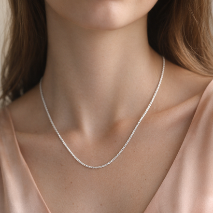 Tennis Choker Necklace — worn on neck