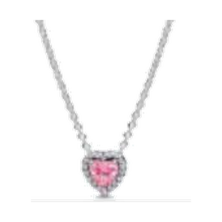 Pink Elevated Heart Necklace - XL243