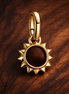 Pandora ME Treated Freshwater Cultured Pearl Sun Mini Dangle Charm — display on walnut