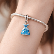 Blue Princess Dress Charm - Blue Storybook Princess Dress Charm — worn on wrist