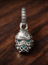 Stormtrooper Helmet Charm - Star Wars Stormtrooper Helmet Charm — display on walnut