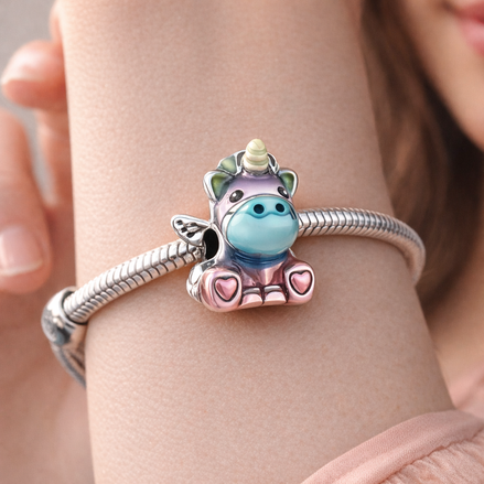 Eeyore Gift Charm - Eeyore-Inspired Gift Box Charm — worn on wrist