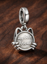 Best Friend Cat Charm - My Best Friend Cat Charm — display on walnut