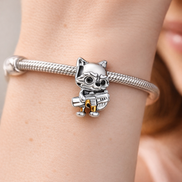 Rock Cat Charm - Cool Cat Guitar Charm — worn on wrist