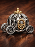 Fairytale Carriage Charm - Fairytale Pumpkin Carriage Charm — display on walnut
