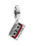 Red Movie Ticket Dangle Charm - ZZ1028
