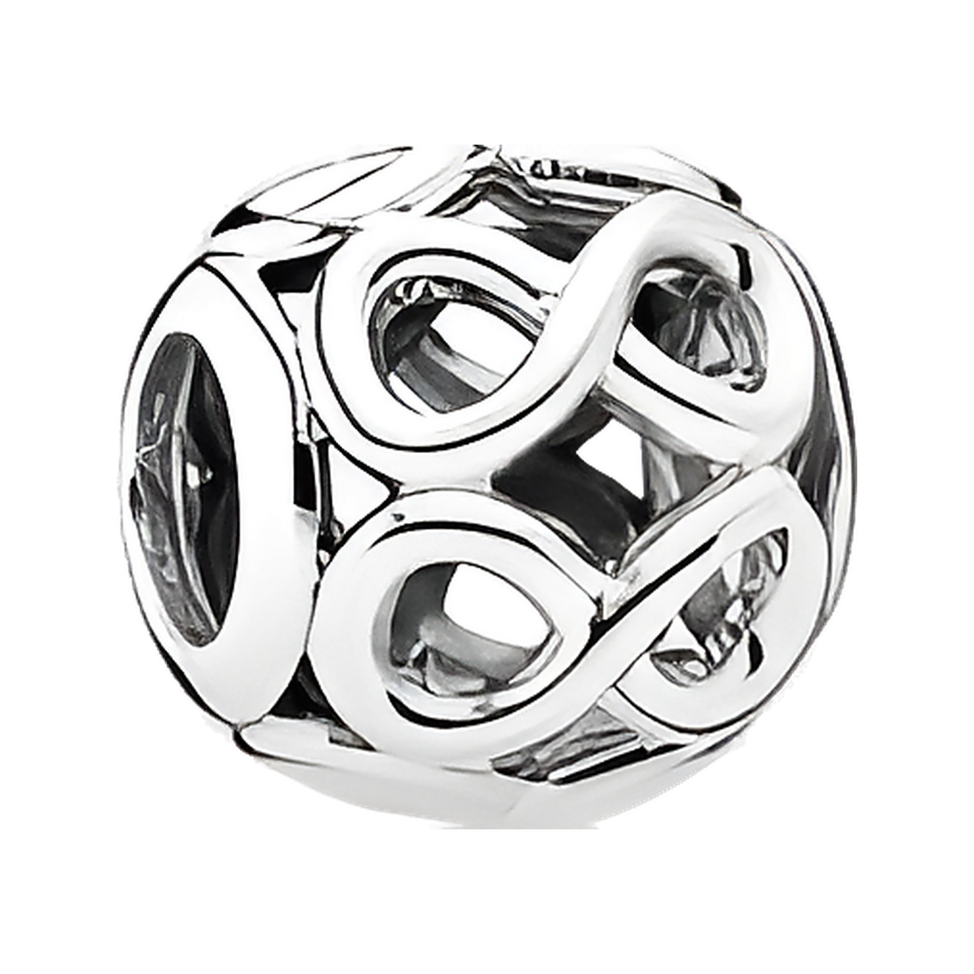 Silver Infinity Loop Charm - ZZ1104