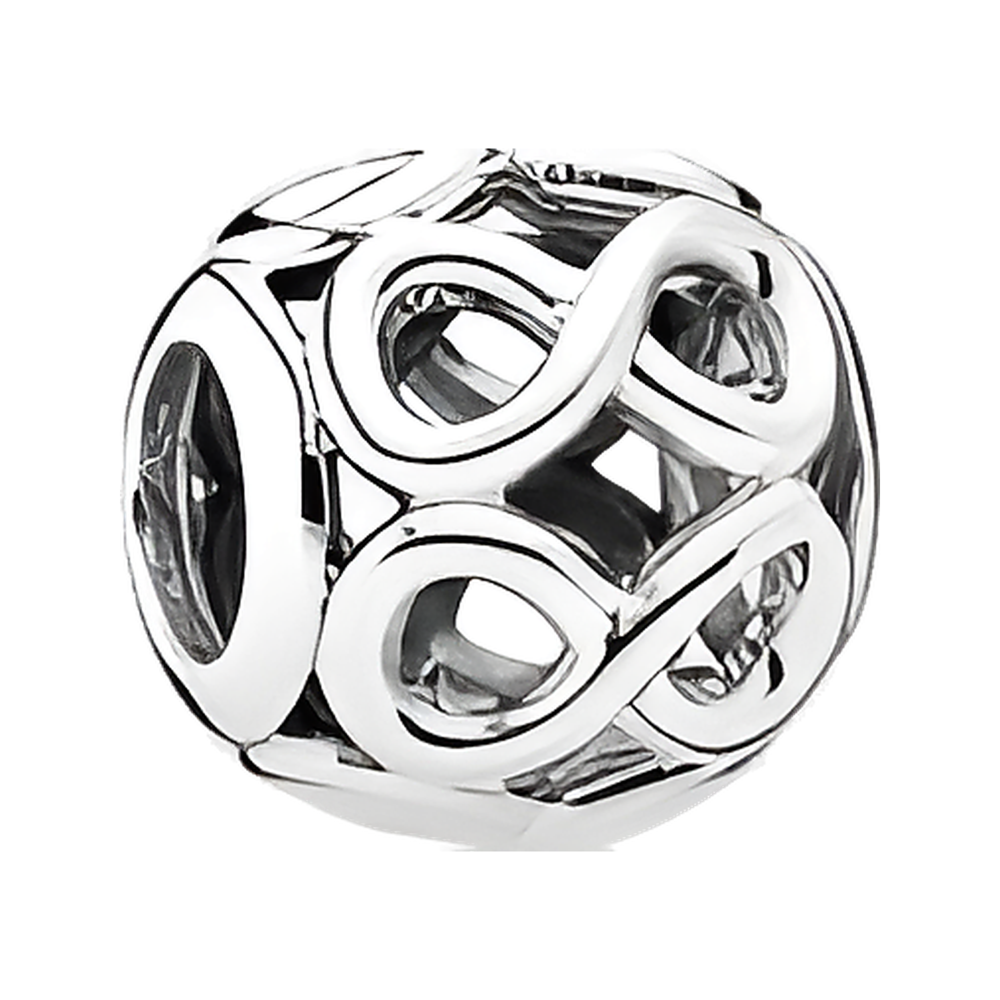 Silver Infinity Loop Charm - ZZ1104