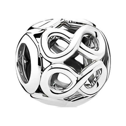 Silver Infinity Loop Charm - ZZ1104