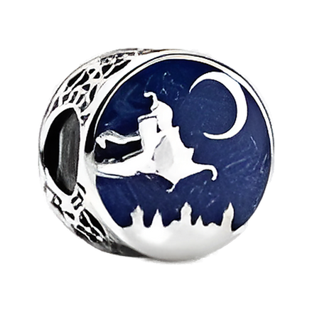 Witch Flying Under Moon Charm - ZZ1106