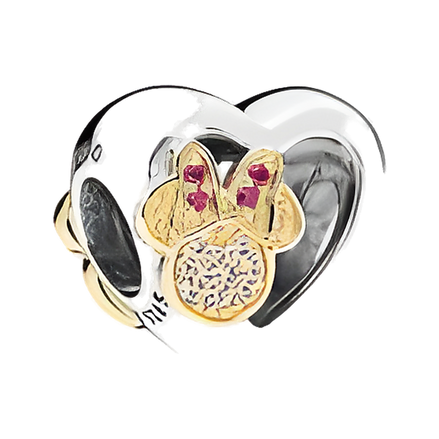 Mickey and Minnie Heart Charm - ZZ1147