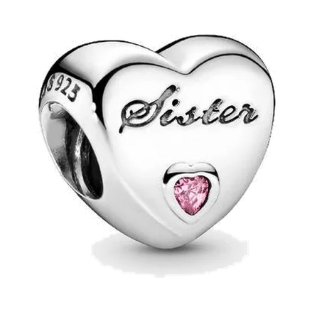 Sister Heart Charm - ZZ1149 - 791946PCZ image 1