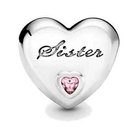 Sister Heart Charm - ZZ1149 - 791946PCZ image 2