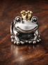 Frog Prince Charm - Crowned Frog Prince Charm — display on walnut
