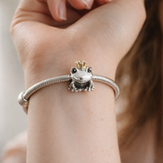 Frog Prince Charm - Crowned Frog Prince Charm — worn on wrist