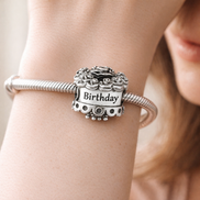 Birthday Cake Charm - Birthday Cake Celebration Charm — worn on wrist