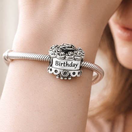 Birthday Cake Charm - Birthday Cake Celebration Charm — worn on wrist