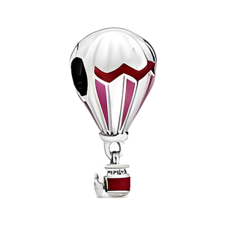 Red and White Hot Air Balloon Charm - ZZ1195