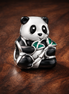 Panda Charm - Panda Bear Enamel Charm — display on walnut