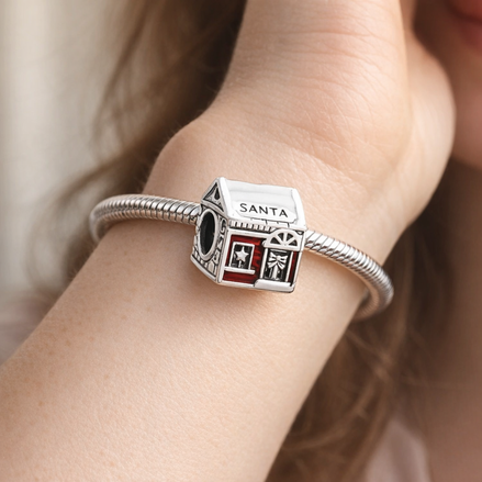 Santa House Charm - Santa Workshop House Charm — worn on wrist