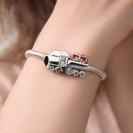 Christmas Train Charm - Santa Christmas Train Charm — worn on wrist