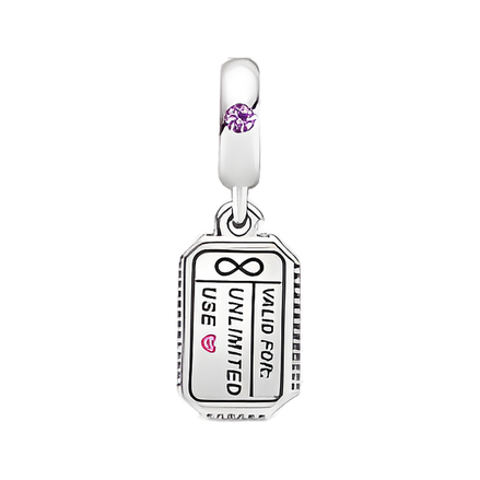 I Love NY Ticket Dangle Charm - ZZ1217