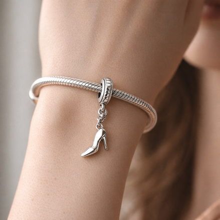 Figure Skate Charm - Ice Skate Dangle Charm — worn on wrist