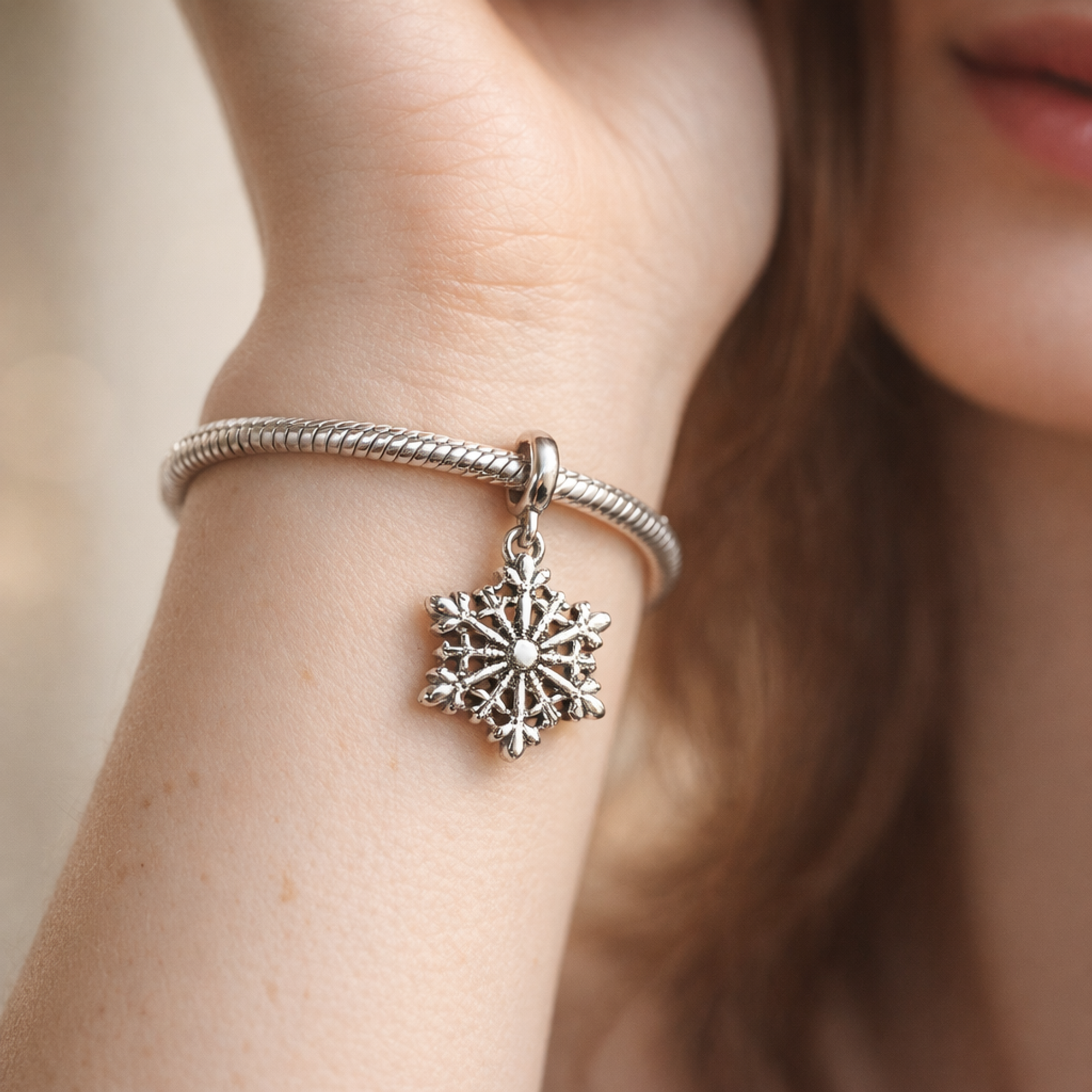 Sparkling Herbarium Cluster Charm — worn on wrist