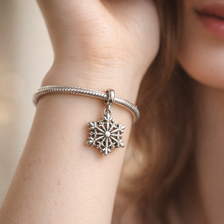 Sparkling Herbarium Cluster Charm — worn on wrist