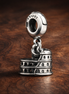 Colosseum Travel Charm - Roman Colosseum Dangle Charm — display on walnut