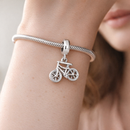 Bicycle Charm - Bicycle Dangle Charm — worn on wrist