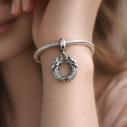 Birds Dangle Charm - Birds on Branch Dangle Charm — worn on wrist