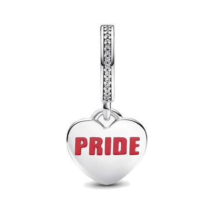 Pride Rainbow Heart Dangle Charm - ZZ1268 - 792017CZ_E029 image 2