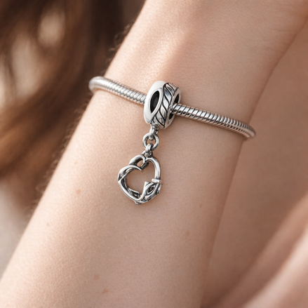 Pretzel Dangle Charm — worn on wrist