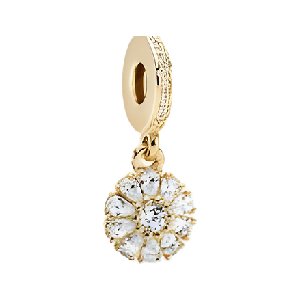 Gold Clear Stone Cluster Charm - ZZ1270
