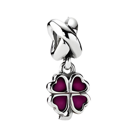 Purple Four Leaf Clover Charm - ZZ1271