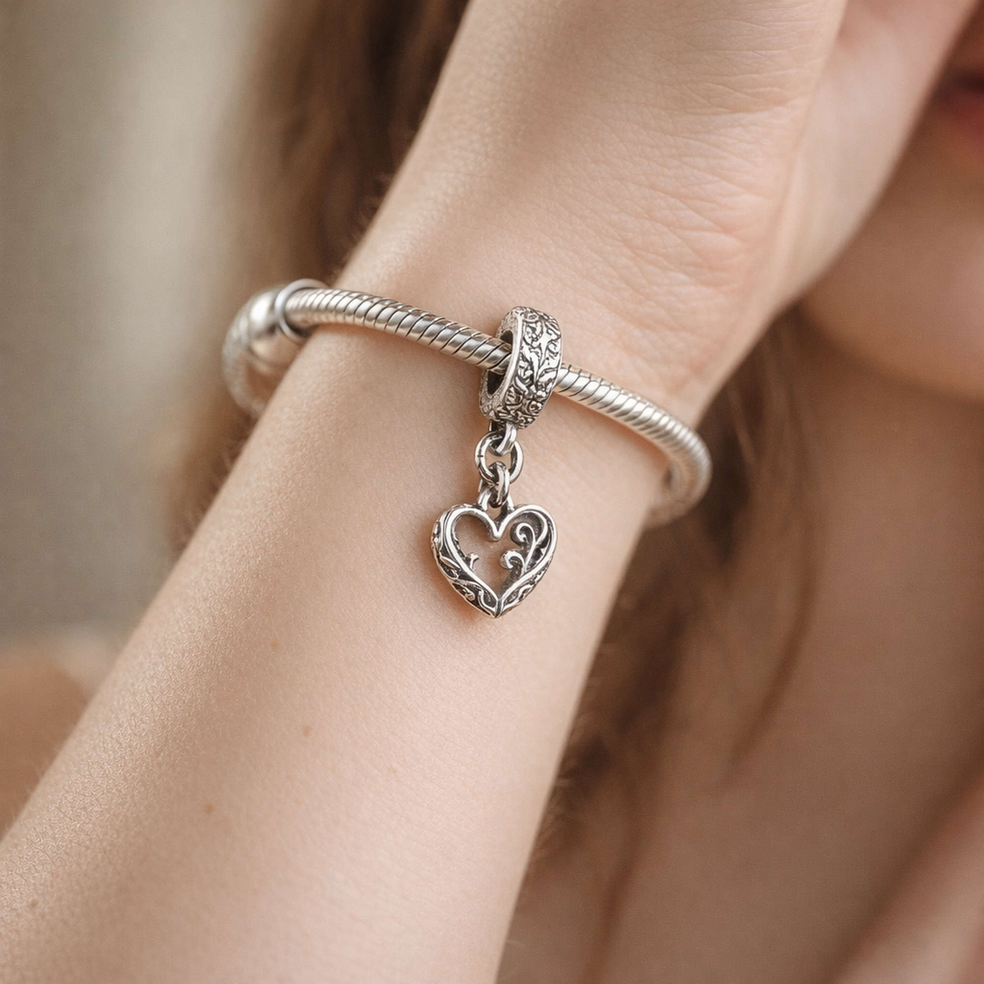 Princess Tiara Charm - Princess Tiara Dangle Charm — worn on wrist