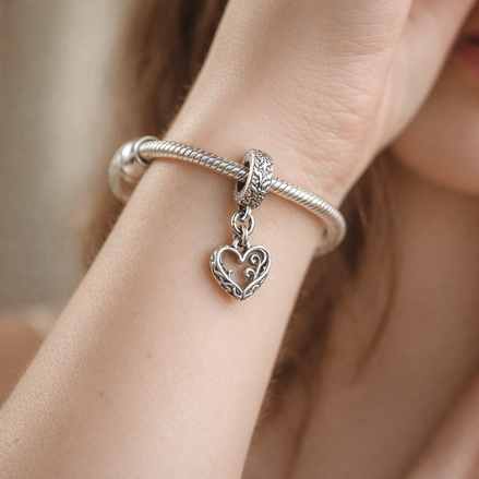 Princess Tiara Charm - Princess Tiara Dangle Charm — worn on wrist