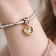 Dream Heart Charm - Gold Plated Dream Seeds Future Heart Charm — worn on wrist