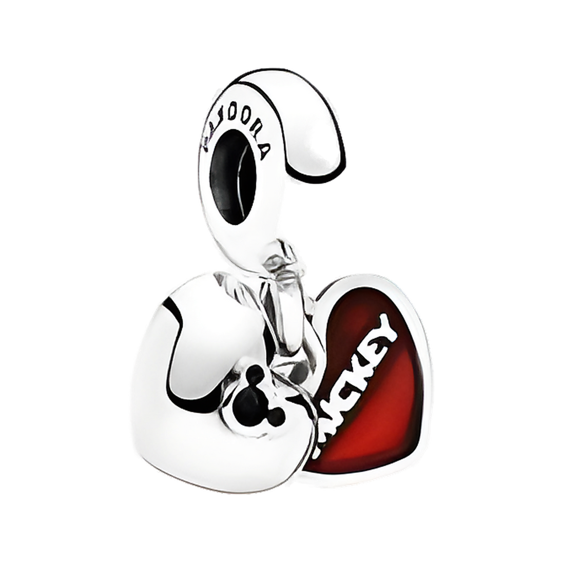 Kitty Heart Charm - White Cat with Red Heart Charm — product