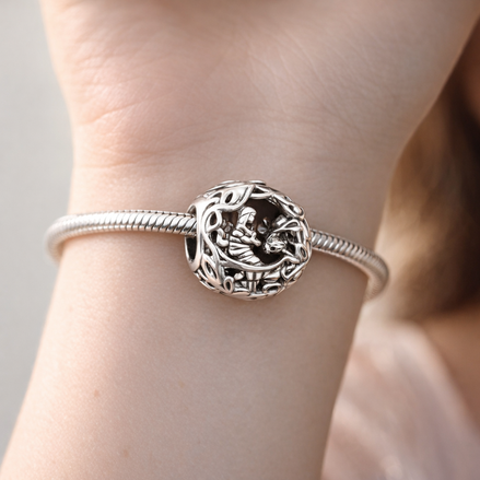 Alice Tea Party Bead - Alice Tea Party Storybook Charm — worn on wrist
